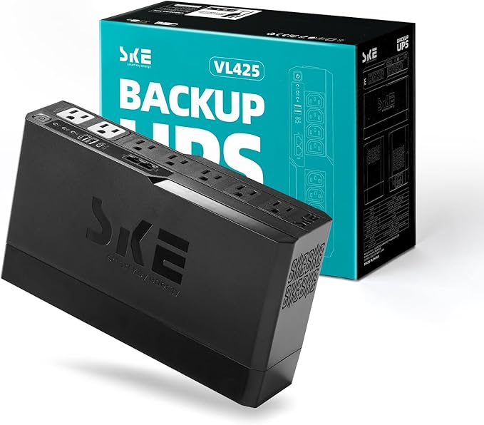 SKE SMART KEY ENERGY SKE 425VA/240W UPS Battery Backu Surge Protector for Computer UPS Battery Backup Uninterruptible Power Supply…, VL425