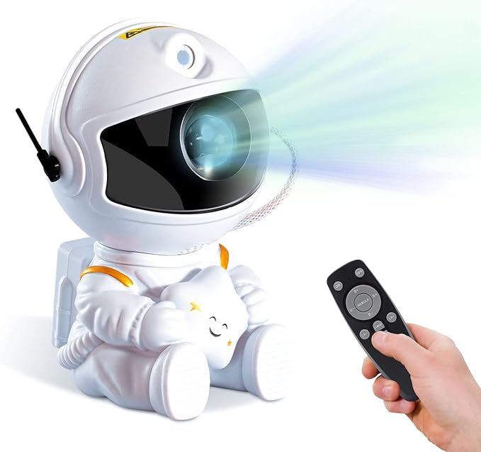SHJQJJLBCQ Galaxy Light Projector for Kids and Adults - Astronaut Night Light for Bedrooms and Playrooms - Star Ceiling Decoration