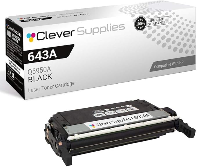 CS Replacement Toner Cartridge Compatible with HP 4700n Q5950A Black 643A Color 4700 4700DN 4700DTN 4700N 4700PH+ 4710
