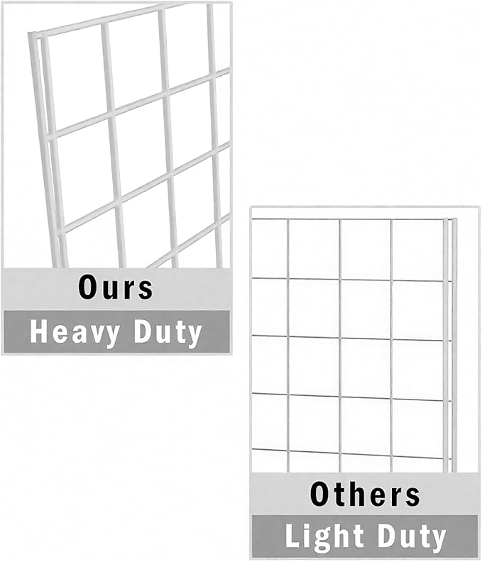 7RiversART Grid Wall Commercial Grade Gridwall Panels – Heavy Duty Grid Panel for Any Retail Display Wall Grid 2' Width x 6' Height, White (Pack of 1) Easily Portable