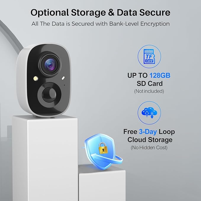 Security Cameras Wireless Outdoor, 2K Battery Powered WiFi Wireless Security Camera Outdoor, AI Motion Detection, Color Night Vision IP66 Weatherproof 2-Way Talk Siren Alarm SD/Cloud Storage, 2 Pack