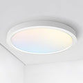 ASD LED 18" Round Flush Mount Ceiling Light Fixture, Low Profile Surface Lighting | 5CCT, Dimmable, Ultra-Thin, ETL Listed | 32W 2600LM 2700-6000K 100-277V | Kitchen, Bedroom, Hallway Lamp | White