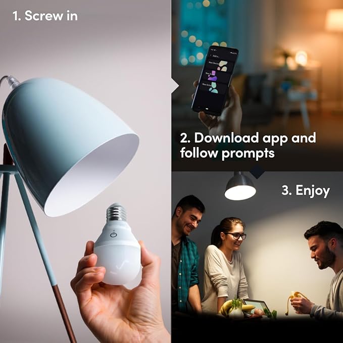 LIFX Starter Kit, (2) Smart Color 800 Lumen Bulbs, (1) Smart Switch (White) Compatible with Alexa and Google Home
