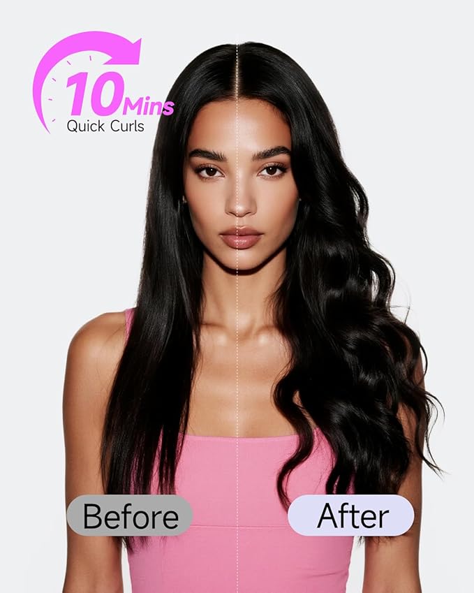 TSUYAGLA Automatic Curling Iron,1 1/4 Hair Curler with 3 Temperatures, 10S Fast Heating, 2-Way Rotation, 30 Min Auto Shut-Off, 500 Million Ionic, Anti-Scald-Tangle for Long Hair