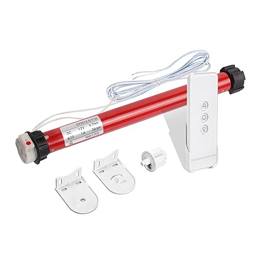 Rollerhouse DC12V EY2512 Shade Motor Electric Blind Motor Remote Control Wired Compatible with 38mm Shade Tube DIY Electric Roller Blinds/Shades