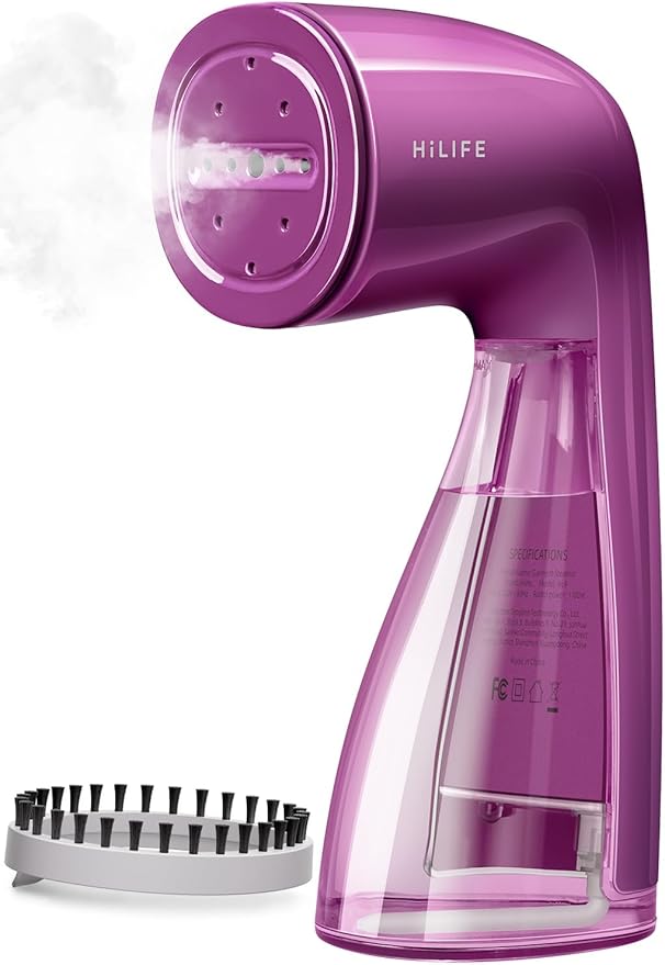 HiLIFE Steamer for Clothes, Portable Handheld Clothing Steamer (91-Orchid Purple)