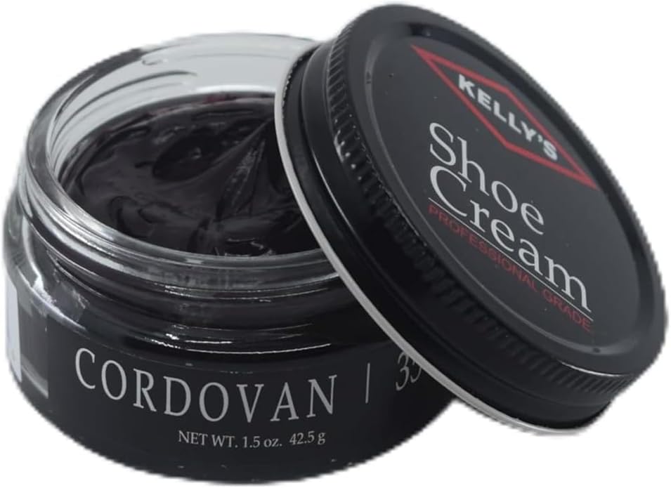 Kg's Shoe Shine Kit Includes Polish, Horsehair Brush, Applicator, and Storage Bag