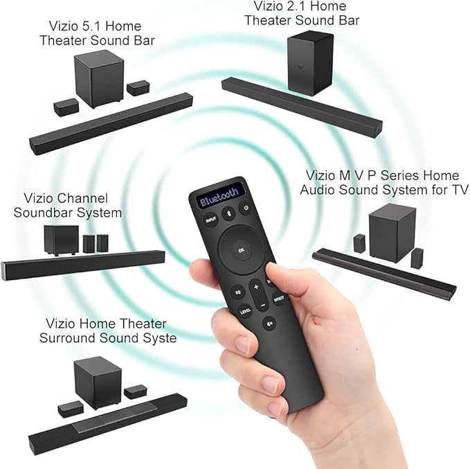 for Vizio Soundbars Bluetooth Backlit Display Remote Controller