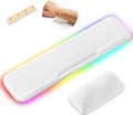 KONDOUND 2-in-1 Heated Wrist Rest Set, Ergonomic Memory Wrist Pad with RGB Lights and Non-Slip Base, Keyboard Mouse Wrist Rest for Computer Laptop Office Work and PC Gaming