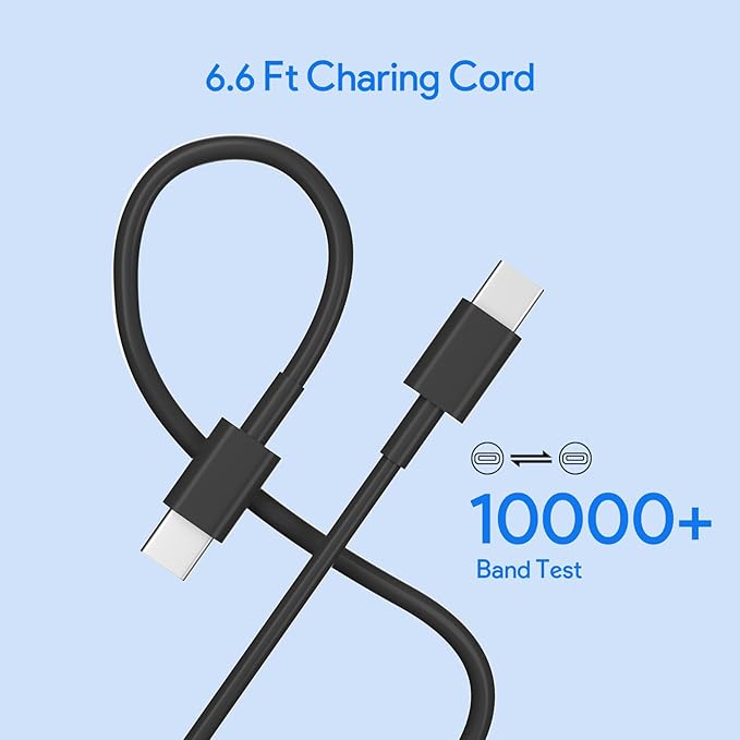 Mac Book Pro Charger, 61W/67W USB C Charger Power Adapter for MacBook Pro/Air 13/14 Inch, for MacBook 12 Inch,Included USB-C Charge Cable (6.6ft/2m) Black