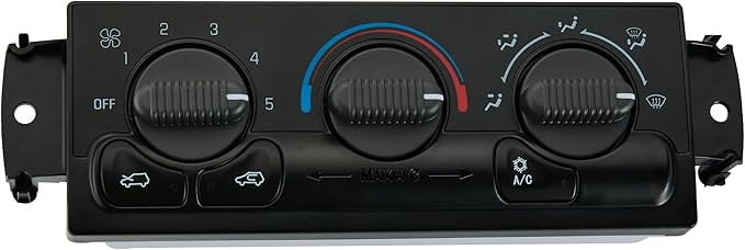 ZAPOSTS Climate Control Module Fits for GMC Sierra Yukon & Chevy Silverado Suburban Tahoe 1999-2002.Replaces 599-266, 15054697,15753264.Heater A/C Air Conditioning Switch.without rear window defroster