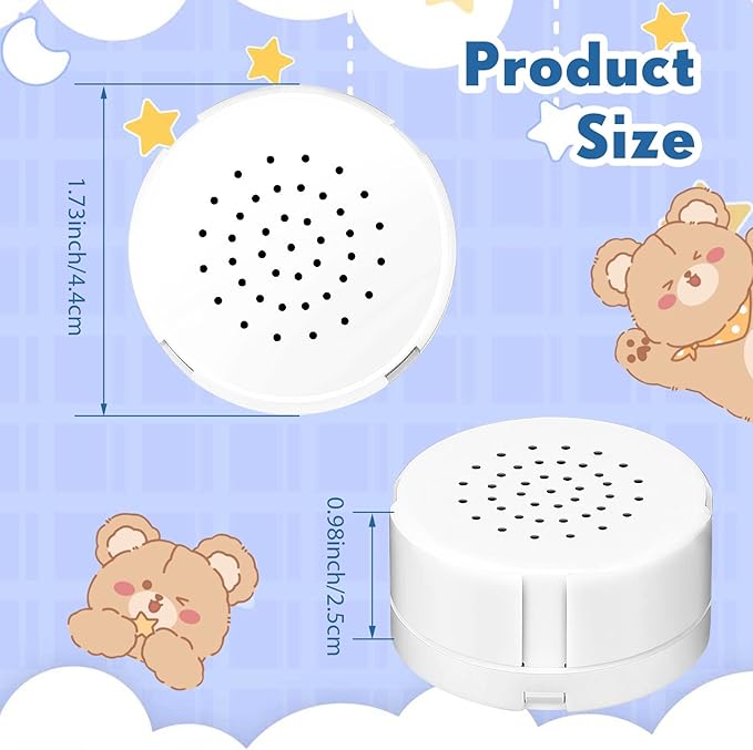Handepo 6 Pcs White Sound Recorder Voice Recorder Music for Stuffed Animal Toy Recording Device Recordable Sound Module, Record Messages for Plush Toy Doll Stuffed Bear Pillow(20 Seconds)