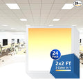 CycevSun 2x2 LED Drop Ceiling Lights Flat Panel Fixture, 0-10V Dimmable, 3000K 4000K 5000K Switchable, 20/30/40W Selectable, 120-277V, ETL Listed, 24 Pack