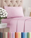 Twin XL Size 3 Piece Sheet Set - Comfy Breathable & Cooling Bed Sheets Set - Hotel Luxury Bedding for Women, Men, Kids, Teens, Boys & Girls - Deep Pockets, Soft, Wrinkle Free - Oeko-Tex - Light Pink