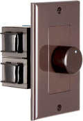 OSD Audio 300W in Wall Volume Control Impedance Matching for Home Speakers, Rotary Knob Brown SVC300