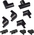D-Line Medium Cable Raceway Accessory Pack, Join 1.18in x 0.59in Cord Cover Lengths, 10 Accessories Included, Hide Cords Around a Variety of Angles - Black
