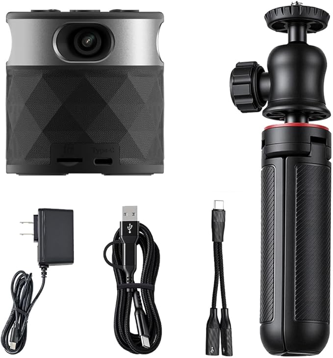 PANOCORE360 All-in-One Meeting Camera - 360° Conference Cam for PC Mac, Speaker & Mic Array, Auto Speaker Focus, 1080P Output, AI Voice Isolation, Local Recording,Compatible with Webex/Zoom/Teams/Meet