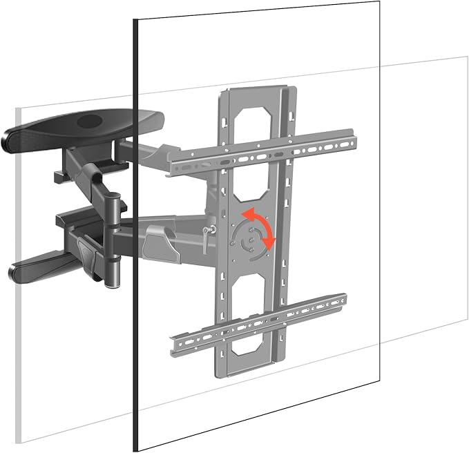 WANDEMEI Rotating TV Mount for 40-75 Inch LCD LED OLED Screen, Vertical and Horizontal Wall Mount, Swivel & Tilt & Extend & Leveling, MAX VESA 600x500mm, Holds up to 100 Lbs, DY639XZ