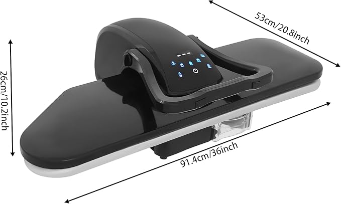 JLYNOWPT Professional Steam Iron Press with LED Touch Screen, Large Steam Iron Press with 5 Fabric Settings 1800W Electronic Iron Press with Spray Bottle & Press Pad for Perfect Ironing