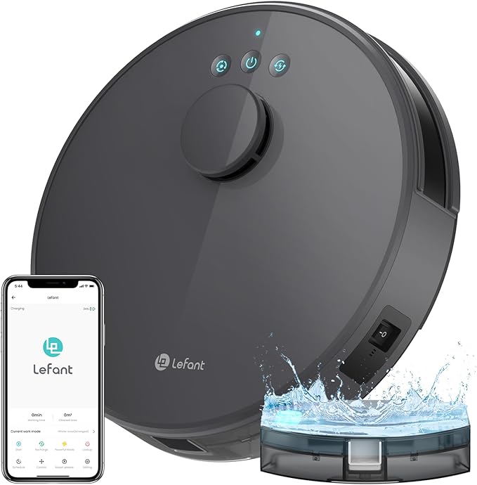 Lefant Robot Vacuum, 2200Pa Suction, 120 Min Runtime, Self-Charging Robotic Vacuum Cleaner, Slim, Quiet, WiFi/APP/Alexa