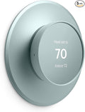 POPMAS Metal Wall Plate Cover Compatible with 2020 New Google Nest Thermostat Kit Thermostat Accessory (Fog)