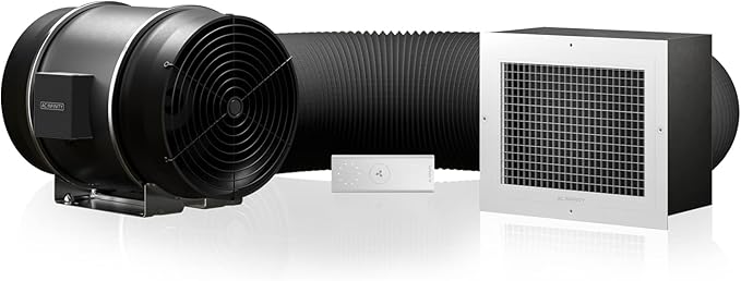 AC Infinity CLOUDWAY Whole House EC Fan S10, 1200 CFM with Remote 10-Speed Wireless Fan Controller, 10” Ceiling Mount House Attic Vent, Exhaust Home Ventilation System