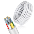 22 Gauge 5 Conductor Electrical Wire, 100FT Low Voltage 22/5 Tinned Copper Stranded 5 Wire Cable, 22 AWG White Flexible Extension Power Cord for Sprinkler, Thermostat, Speaker, Irrigation, Automotive