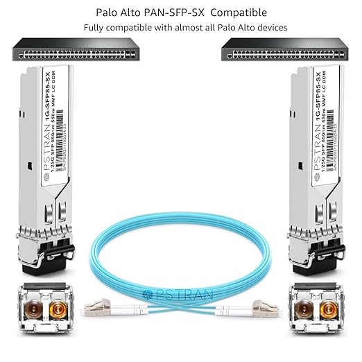 OPSTRAN 1000BASE-SX SFP Optical Transceiver Module Compatible with Palo Alto PAN-SFP-SX 850nm 550m DDM Duplex LC MMF 4pcs/Pack