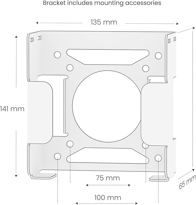 Fasgear Mac mini M4 Vesa Mount Pure Aluminum, Under Desk Mounting Bracket for Monitors with Anti-Theft Function, Metal Wall Mounted VESA Compatible with Mac mini M4 Pro 2024(Silver)