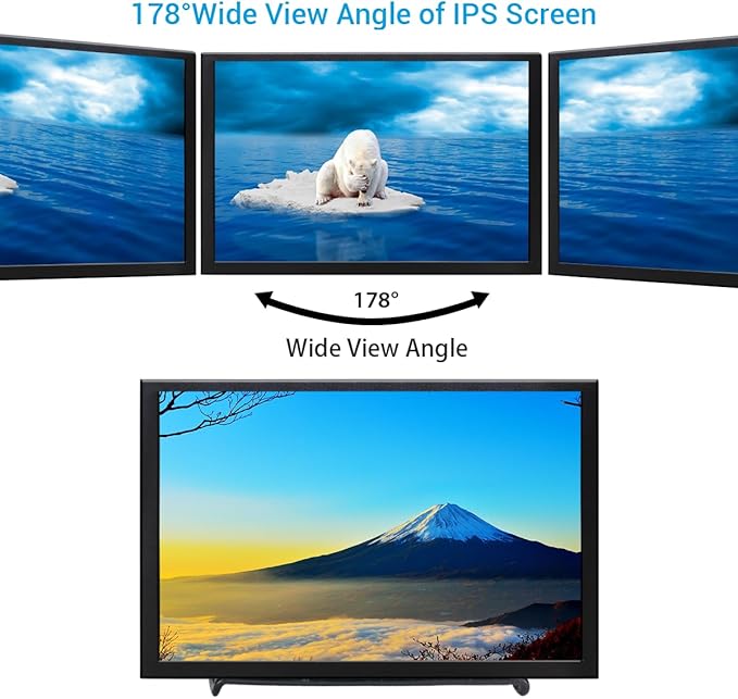 ELECROW 8" Portable Monitor, 1280x800 Mini Non-Touch Capacitive Monitor with HD Port Compatible with Raspberry Pi, LCD Display Built-in Dual Speakers VESA Mount for Windows 11/10/8/7, Game Consoles