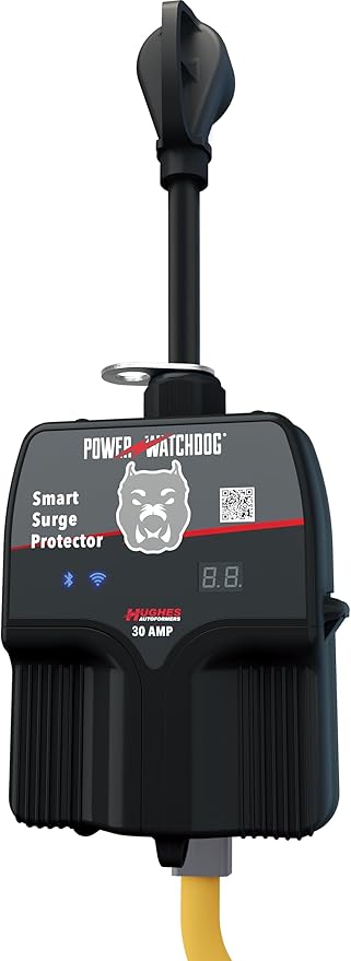 Power Watchdog PWD30W Smart RV Portable Surge Protector 30 Amp - Patented WiFi and Bluetooth Connectivity - Monitor Voltage/Amperage/Wattage- IP65 Water-Resistant