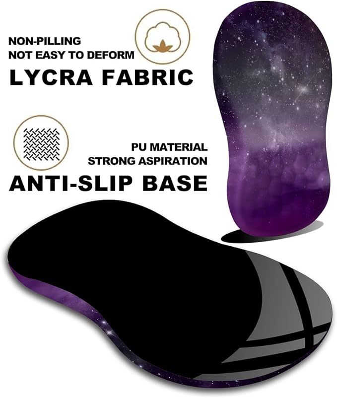 KUOSGM Mouse Pad Wrist Support, Ergonomic Mouse Pad with Massage Dot, Comfortable Computer Mouse Pad for Laptop, Wrist Rest Pain Relief Mousepad with Non-Slip PU Base for Office & Home, 12 x 8 in