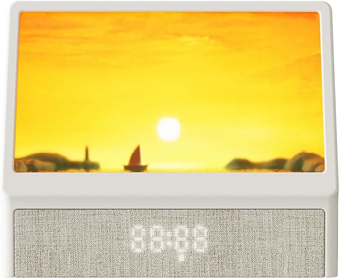 ZDAGELD Sunrise Alarm Clock with Wireless Speaker Sleep Sounds, Smart Wake Up Light for Natural Sunrise Sunset Simulation, Bedside Lamp with White Noise for Better Sleep, Ideal Gift