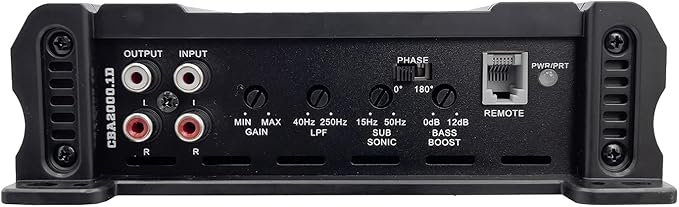 Orion Cobalt CBA2000.1D Monoblock 1-Channel Class D Amplifier for Car Subwoofer, 2000W MAX, 1/2/4 Ohm Stable, Adjustable Low Pass with Bass Boost, MOSFET Power Supply, Bass Knob Included