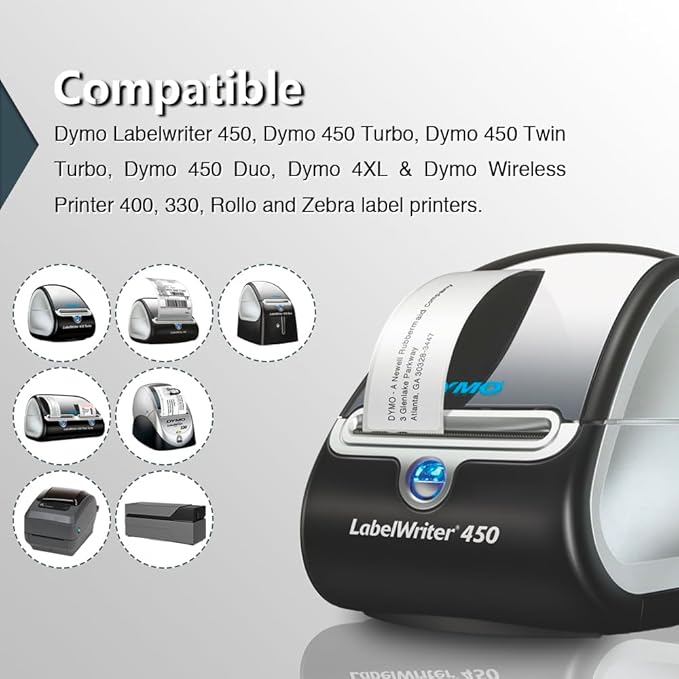 BETCKEY Colored Labels Compatible with Dymo 99019 (2-5/16" x 7-1/2") for Files, Folder, Binders, Compatible for Dymo LabelWriter Thermal 450, 4XL & Zebra Desktop Printers [6 Rolls, 900 Labels, Yellow]