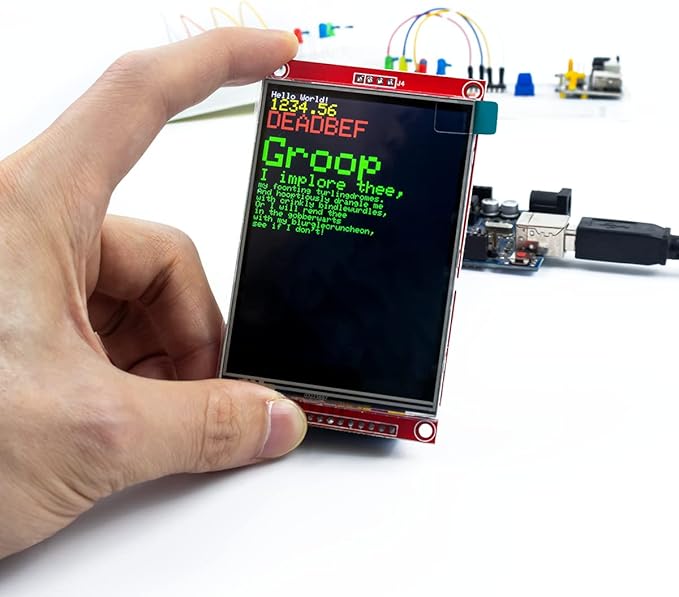 Hosyond 3.2 Inches TFT LCD Touch Screen Shield Display Module 320x240 SPI Serial ILI9341 with Touch Pen Compatible with Arduino R3/Mega2560 Development Board