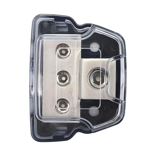 3 Way Amplifier Sub Speaker Audio Distribution Block 0 Gauge /4 Gauge in 4 GA / 8GA Wire Out Connecting Blocks 1PCS