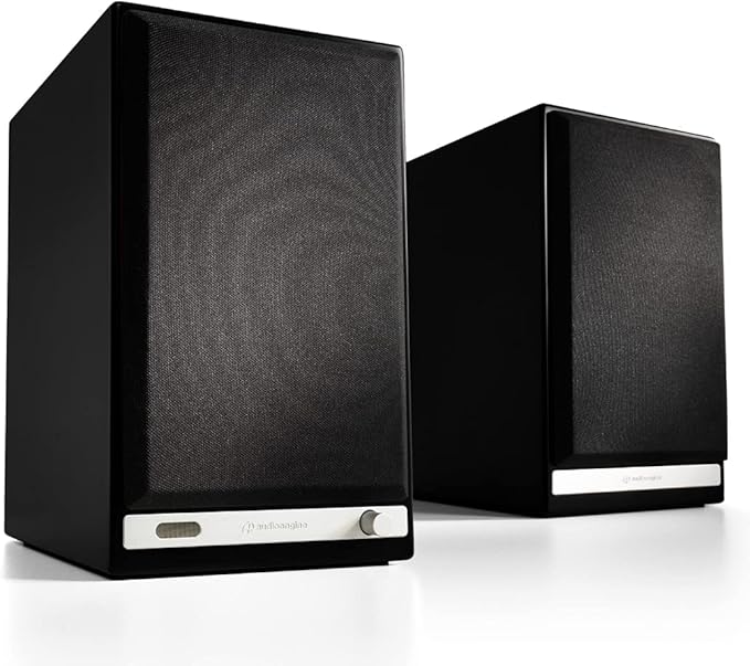Audioengine HD6 Premium Powered Bookshelf Speakers | 150W Audiophile-Grade Bluetooth 5.0 Speakers with aptX HD | 24-Bit DAC | Real Wood Veneer