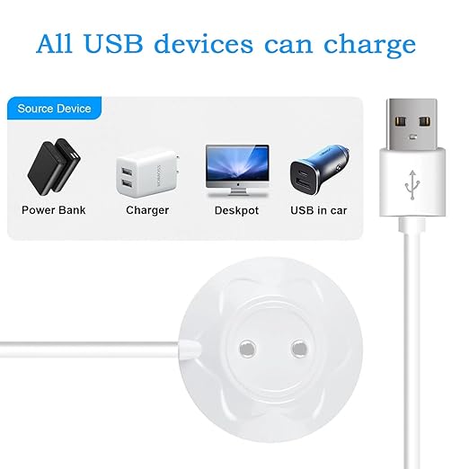 Magnetic Rose Charger, Standing Magnetic Charger USB Cable,Replacement Base Dock Station for Rose Only-12mm