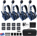 SYNCO Xtalk Master Wireless Intercom Headset System,4 Person 2.4GHz 500m/1640ft Headset with Noise Reduction Program,Real-time Monitoring