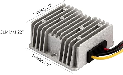 Gebildet DC Voltage Converter Regulator +2 pcs Wire Connecttor DC 24V Step-Down to 12V 20A 240W Buck Transformer Waterproof