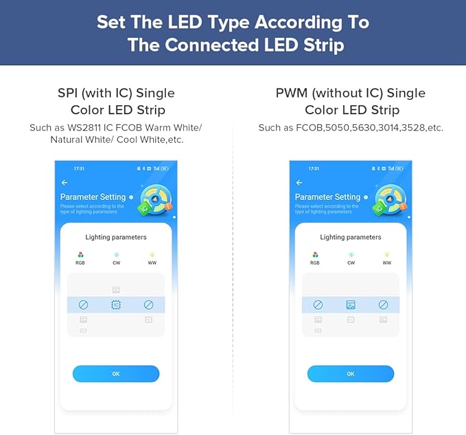 BTF-LIGHTING SP530E WiFi Alexa Bluetooth Controller 4 Zones 2.4GHz Dimming RF RB1 Remote Kit Support FCOB COB SMD PWM or SPI Single Color LED Strip WS2811 IC etc DC5V DC12V DC24V