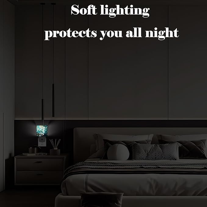 FSHVQKD Blossoming Almond Tree Night Light,Plug-in Nightlights Auto Sensor Night Lamp Dusk to Dawn Lamp Home Decor for Nursery Children Girls Boys