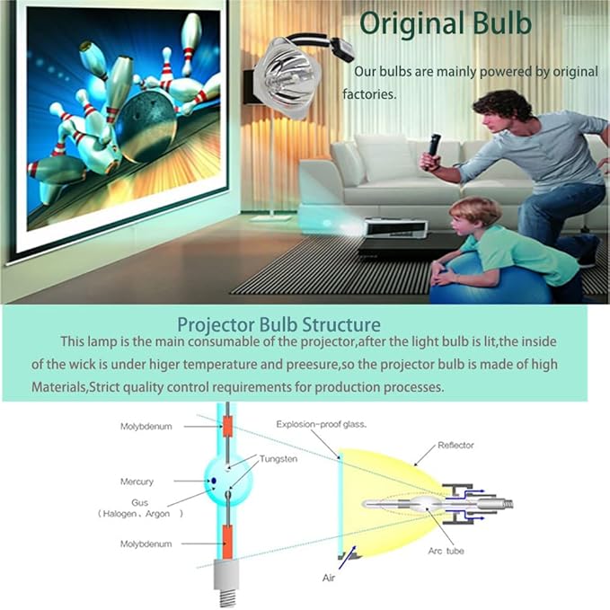 Migokrust Genuine Original Replacement Projector Lamp/Bulb with Housing for Panasonic ET-LAA310 Projector-(OEM Bulb Inside)
