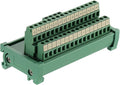 ANMBEST 2 in 16 Out Terminal Blocks Module, 25A DIN Rail and Panel Mounting Power Distribution Breakout Board for PLC Servo Power Amplifier