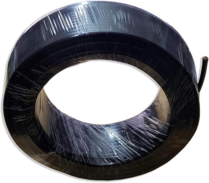 100FT 22 AWG Gauge Wire/Cable RVV 4 Conductor Bare Copper for Video Intercom/Video Doorbell Wire/Alarm Security Burglar, Extension Cord/Lines,Black Outer Jacket