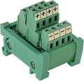 ANMBEST 2 in 4 Out Terminal Blocks Module, DIN Rail and Panel Mounting Power Distribution Breakout Board for PLC Power Amplifier