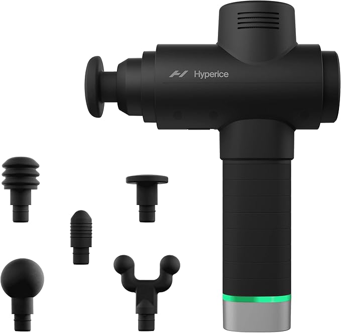 Hyperice Hypervolt 2 Pro - Featuring Quiet Glide Technology - Handheld Percussion Massage Gun - 5 Speeds, 5 Interchangeable Heads - Helps Relieve Sore Muscles and Stiffness FSA-HSA