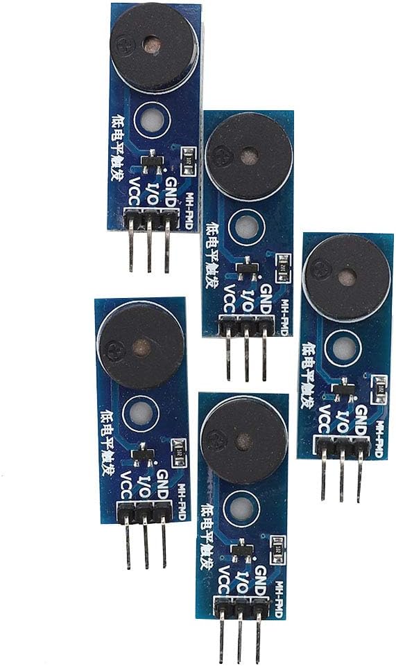 Passive Buzzer Module, 5 Pcs 3. 3-5V Passive Low Level Buzzer Frequency Controllable Sound Module with 3 Pin Control for Electronic Projects