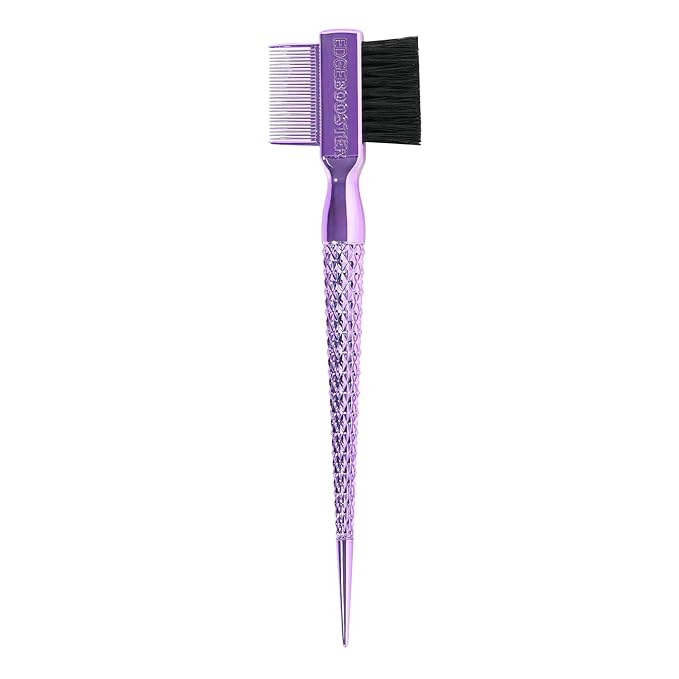 Style Factor EDGE BOOSTER® Hammer Brush Rat Tail– Double-Sided Edge Control Brush & Comb with Boar Bristles – For Edges, Slick Backs, Baby Hair Styling, and Taming Flyaways